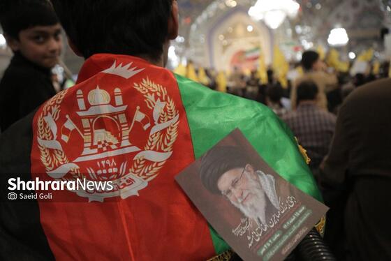 گزارش تصویری | اجتماع مهاجران افغانستانی ساکن مشهد در سوگ قائد امت