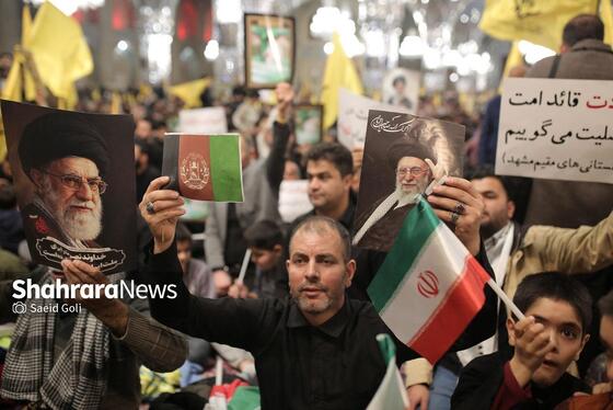 گزارش تصویری | اجتماع مهاجران افغانستانی ساکن مشهد در سوگ قائد امت