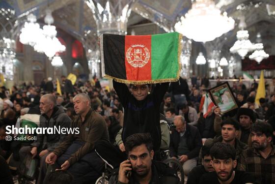 گزارش تصویری | اجتماع مهاجران افغانستانی ساکن مشهد در سوگ قائد امت