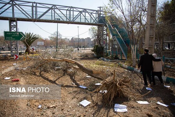 گزارش تصویری | خسارات ناشی از تجاوز هوایی آمریکا و رژیم صهیونیستی به ایران - تهران (۱۵ اسفند ۱۴۰۴)