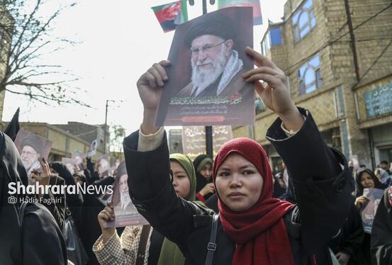 گزارش تصویری | اجتماع مهاجران افغانستانی در سوگ امام امت در محله گلشهر مشهد