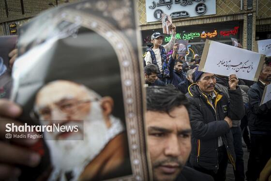 گزارش تصویری | اجتماع مهاجران افغانستانی در سوگ امام امت در محله گلشهر مشهد