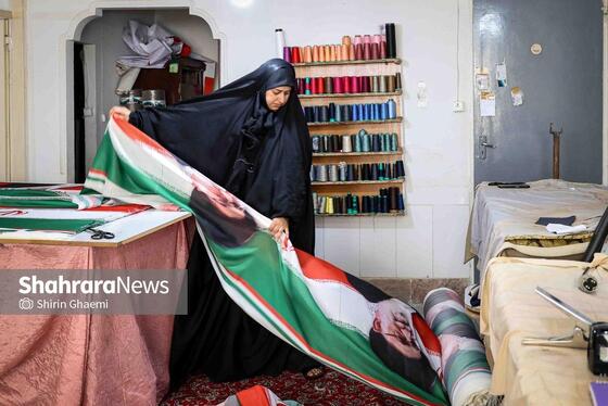 گزارش تصویری | پرچم میهن، برای ایستادگی ایران