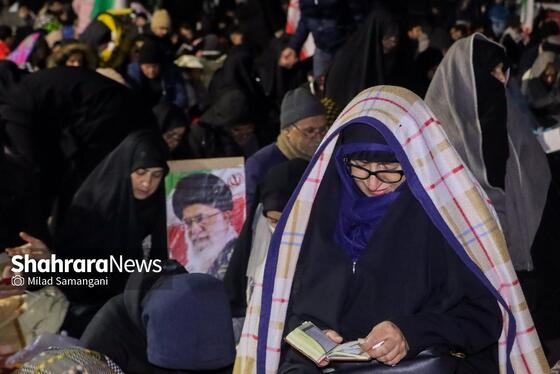 گزارش تصویری | مراسم احیای اولین شب قدر رمضان ۱۴۰۴ - چهارراه مخابرات مشهد