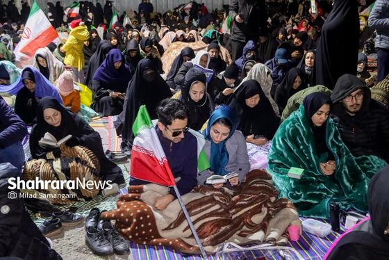 گزارش تصویری | مراسم احیای اولین شب قدر رمضان ۱۴۰۴ - چهارراه مخابرات مشهد
