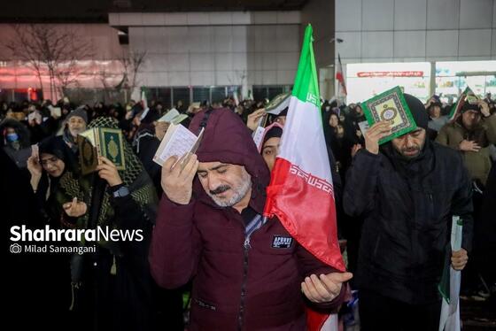 گزارش تصویری | مراسم احیای اولین شب قدر رمضان ۱۴۰۴ - چهارراه مخابرات مشهد
