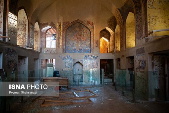 عکس| آسیب به باغ موزه چهلستون اصفهان در تجاوز آمریکا و رژیم صهیونیستی