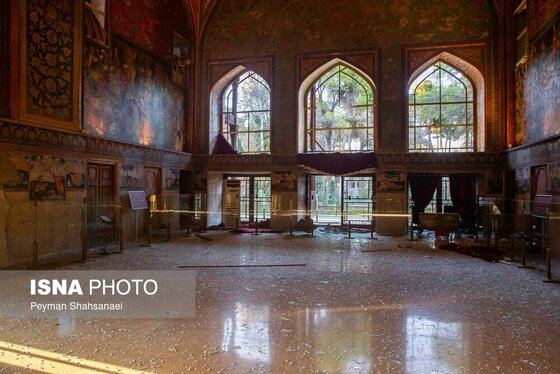 عکس| آسیب به باغ موزه چهلستون اصفهان در تجاوز آمریکا و رژیم صهیونیستی