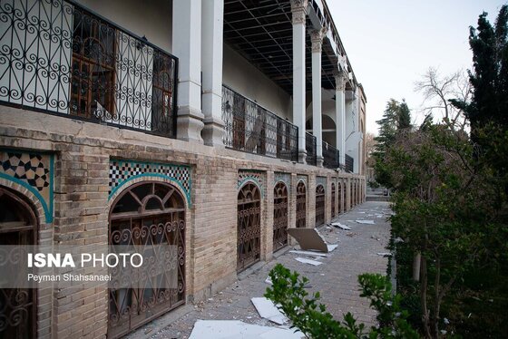 عکس| آسیب به باغ موزه چهلستون اصفهان در تجاوز آمریکا و رژیم صهیونیستی