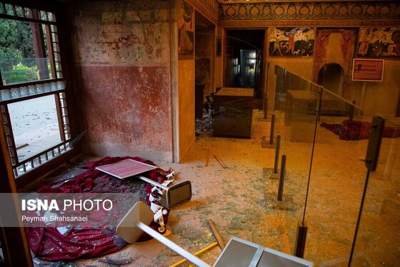عکس| آسیب به باغ موزه چهلستون اصفهان در تجاوز آمریکا و رژیم صهیونیستی