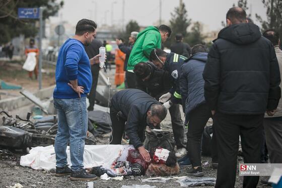 عکس| تصاویر دردناک از حمله موشکی دشمن به اتوبان شهید باقری تهران