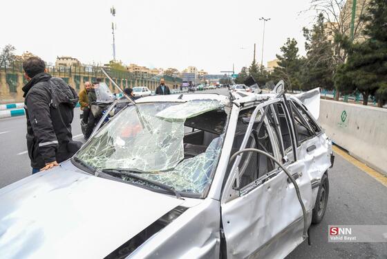 عکس| تصاویر دردناک از حمله موشکی دشمن به اتوبان شهید باقری تهران