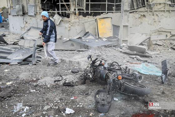 عکس| تصاویر دردناک از حمله موشکی دشمن به اتوبان شهید باقری تهران