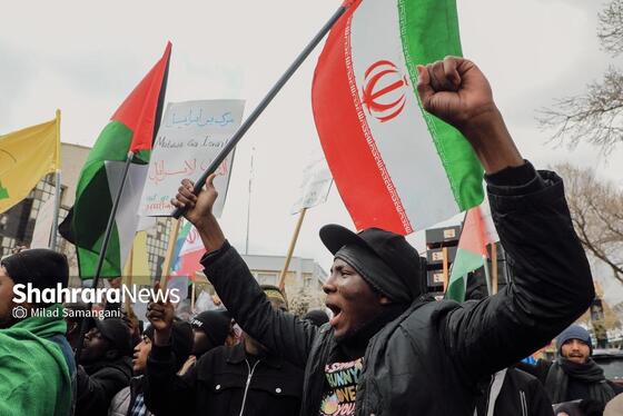 گزارش تصویری | تجمع مهاجران افغانستانی در محکومت جنایت آمریکا و رژیم صهیونیستی مقابل دفتر سازمان ملل در مشهد