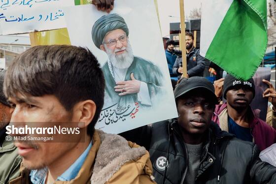 گزارش تصویری | تجمع مهاجران افغانستانی در محکومت جنایت آمریکا و رژیم صهیونیستی مقابل دفتر سازمان ملل در مشهد