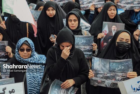 گزارش تصویری | تجمع مهاجران افغانستانی در محکومت جنایت آمریکا و رژیم صهیونیستی مقابل دفتر سازمان ملل در مشهد