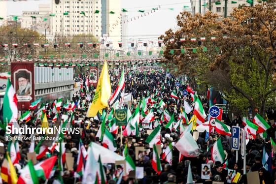 گزارش تصویری | راهپیمایی روز قدس در مشهد-۱