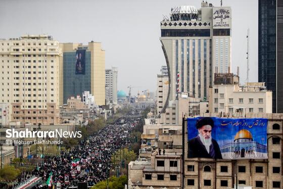 گزارش تصویری | راهپیمایی روز قدس در مشهد-۱