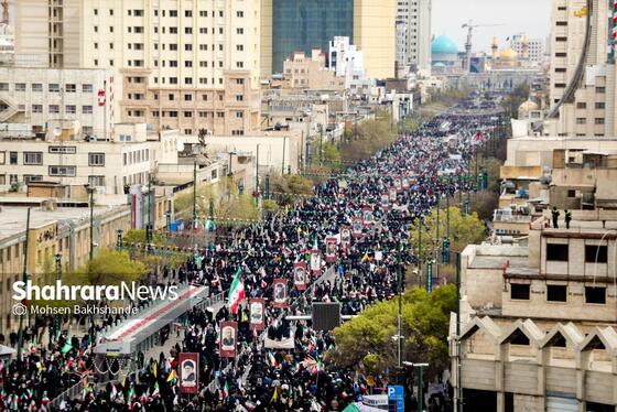 گزارش تصویری | راهپیمایی روز قدس در مشهد-۱