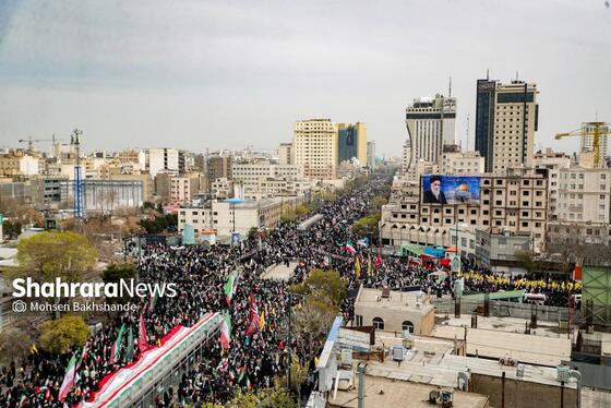 گزارش تصویری | راهپیمایی روز قدس در مشهد-۱
