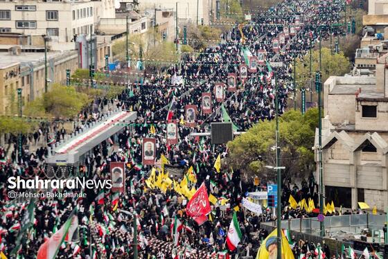 گزارش تصویری | راهپیمایی روز قدس در مشهد-۱