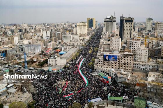 گزارش تصویری | راهپیمایی روز قدس در مشهد-۱