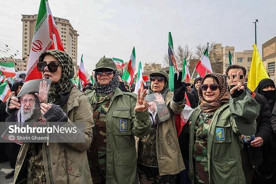 زنان و دختران ایران پای کار انقلاب + فیلم و  عکس