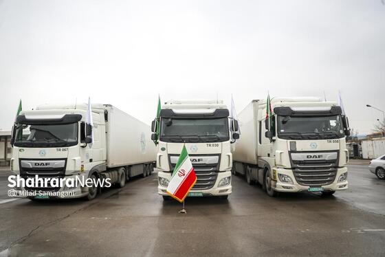 گزارش تصویری |  مراسم اهدای ۴ تریلی اقلام بهداشتی و دارویی دولت ترکمنستان به کودکان آسیب دیده از جنگ ایران