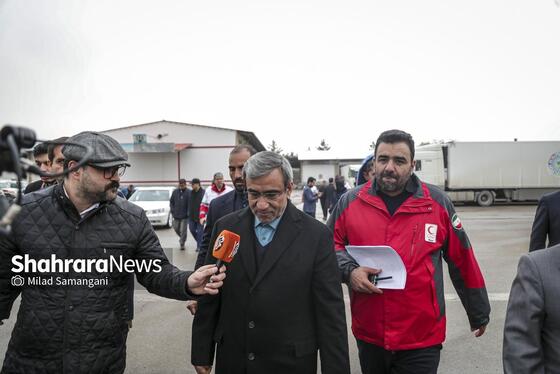 گزارش تصویری |  مراسم اهدای ۴ تریلی اقلام بهداشتی و دارویی دولت ترکمنستان به کودکان آسیب دیده از جنگ ایران