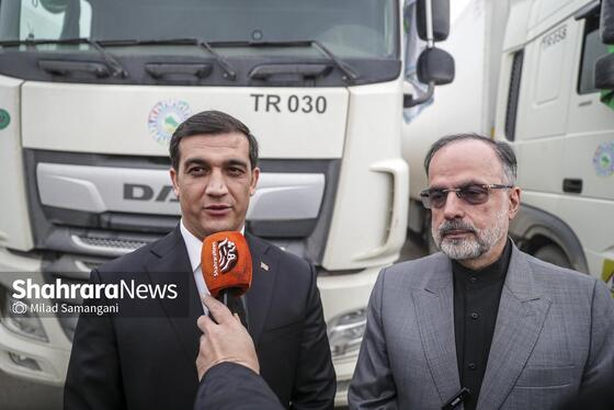 گزارش تصویری |  مراسم اهدای ۴ تریلی اقلام بهداشتی و دارویی دولت ترکمنستان به کودکان آسیب دیده از جنگ ایران