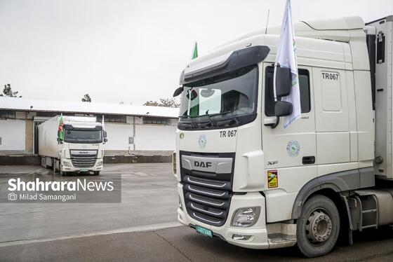 گزارش تصویری |  مراسم اهدای ۴ تریلی اقلام بهداشتی و دارویی دولت ترکمنستان به کودکان آسیب دیده از جنگ ایران