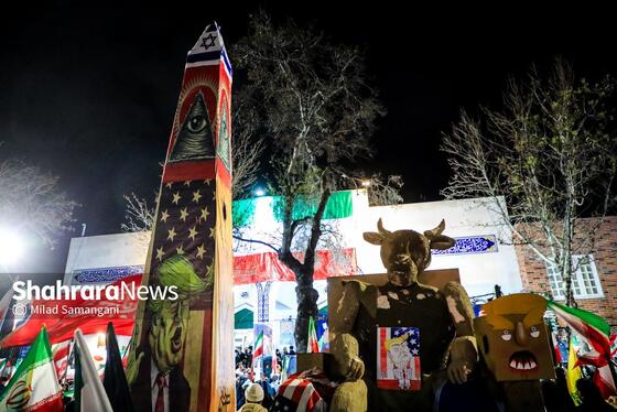 گزارش تصویری | مردم انقلابی در آخرین چهارشنبه سال ۱۴۰۴ در خیابان احمدآباد مشهد