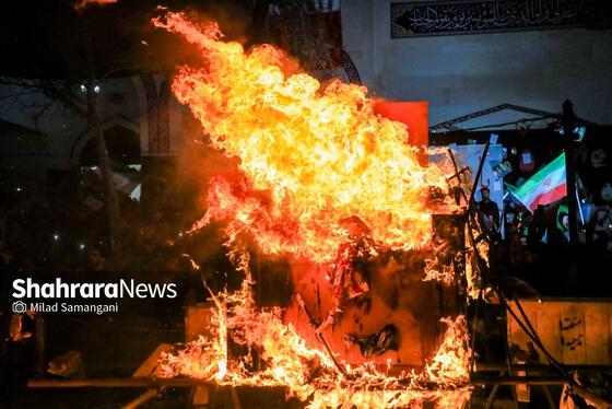 گزارش تصویری | مردم انقلابی در آخرین چهارشنبه سال ۱۴۰۴ در خیابان احمدآباد مشهد