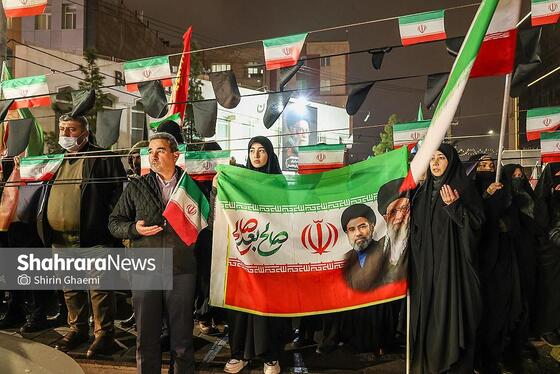 گزارش تصویری | هجدهمین شب حضور مردم مشهد در خیابان‌های شهر