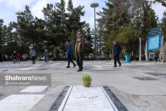 گزارش تصویری | زیارت اهل قبور در آخرین پنجشنبه سال