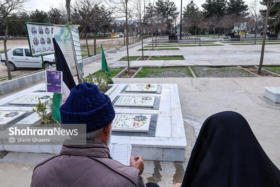 گزارش تصویری | زیارت اهل قبور در آخرین پنجشنبه سال