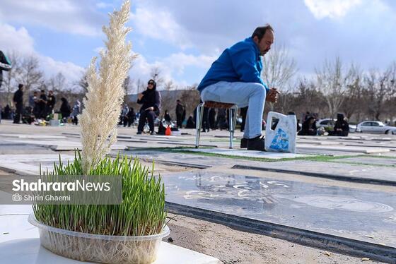 گزارش تصویری | زیارت اهل قبور در آخرین پنجشنبه سال