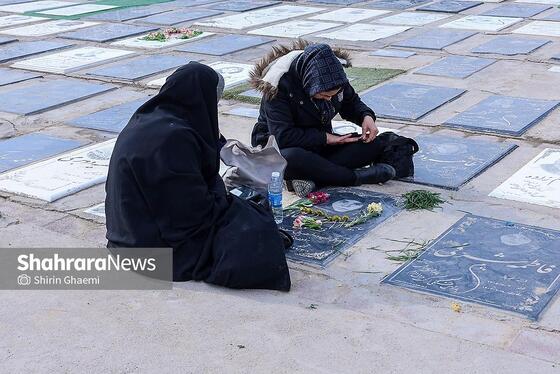 گزارش تصویری | زیارت اهل قبور در آخرین پنجشنبه سال