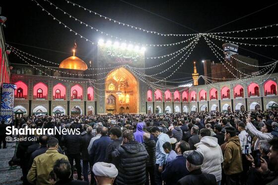 گزارش تصویری | تحویل سال نو با حضور پرشور مردم در حرم مطهر رضوی