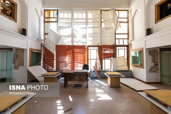 گزارش تصویری | خسارات ناشی از تجاوز هوایی آمریکایی صهیونی به عمارت تاریخی رکیب‌خانه اصفهان