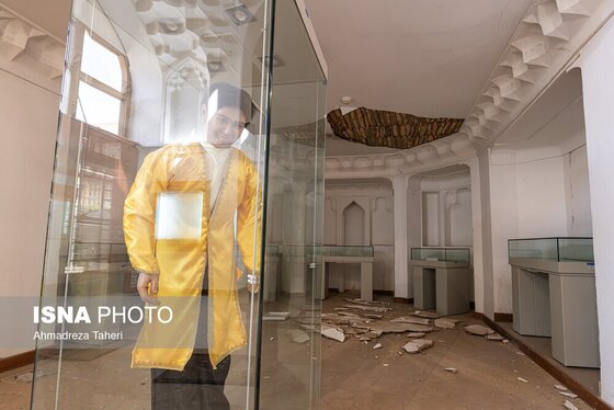 گزارش تصویری | خسارات ناشی از تجاوز هوایی آمریکایی صهیونی به عمارت تاریخی رکیب‌خانه اصفهان