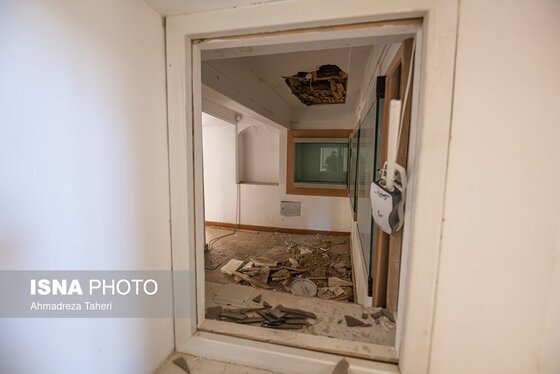 گزارش تصویری | خسارات ناشی از تجاوز هوایی آمریکایی صهیونی به عمارت تاریخی رکیب‌خانه اصفهان