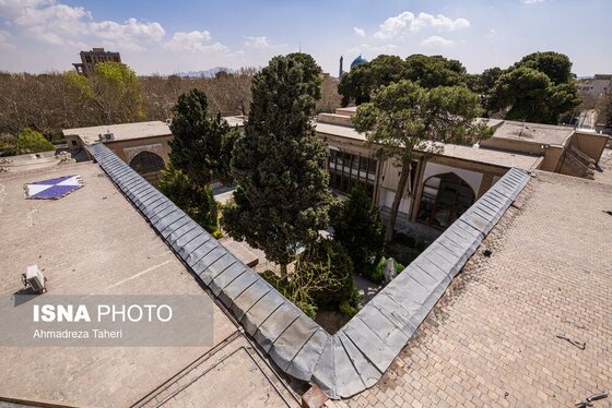 گزارش تصویری | خسارات ناشی از تجاوز هوایی آمریکایی صهیونی به عمارت تاریخی رکیب‌خانه اصفهان