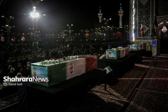 گزارش تصویری | مراسم وداع با شهید مقاومت، حجت‌الاسلام سیداسماعیل خطیب در حرم مطهر رضوی
