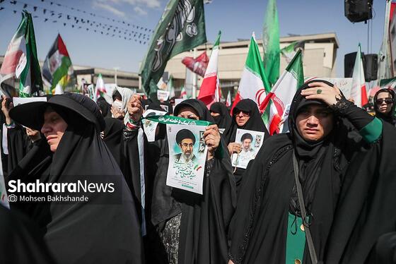 گزارش تصویری | مراسم تشییع پیکر شهید حجت‌الاسلام خطیب، وزیر اطلاعات در مشهد