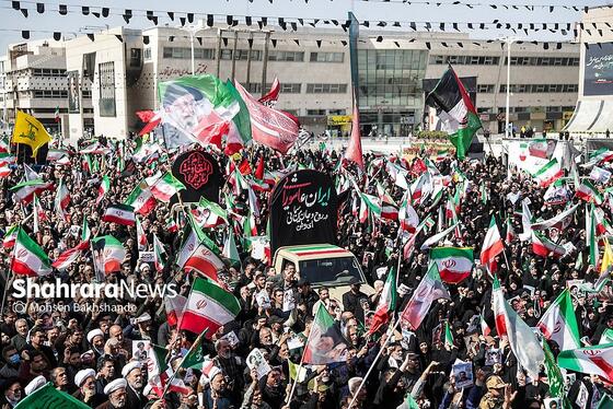 گزارش تصویری | مراسم تشییع پیکر شهید حجت‌الاسلام خطیب، وزیر اطلاعات در مشهد