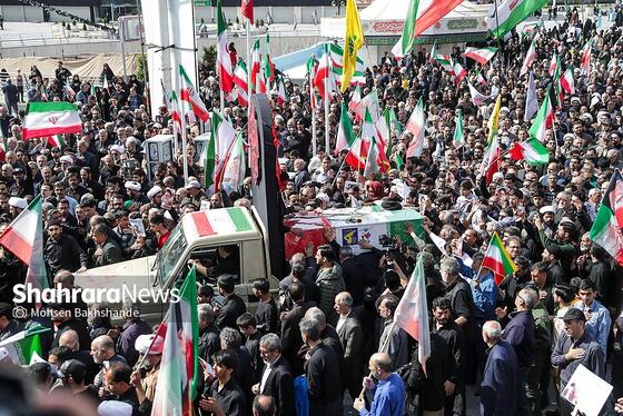 گزارش تصویری | مراسم تشییع پیکر شهید حجت‌الاسلام خطیب، وزیر اطلاعات در مشهد