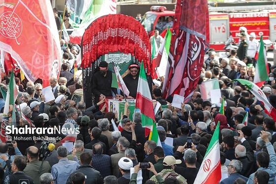 گزارش تصویری | مراسم تشییع پیکر شهید حجت‌الاسلام خطیب، وزیر اطلاعات در مشهد