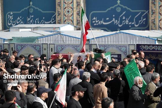 گزارش تصویری | مراسم تشییع پیکر شهید حجت‌الاسلام خطیب، وزیر اطلاعات در مشهد