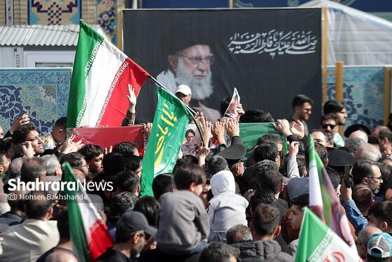 گزارش تصویری | مراسم تشییع پیکر شهید حجت‌الاسلام خطیب، وزیر اطلاعات در مشهد